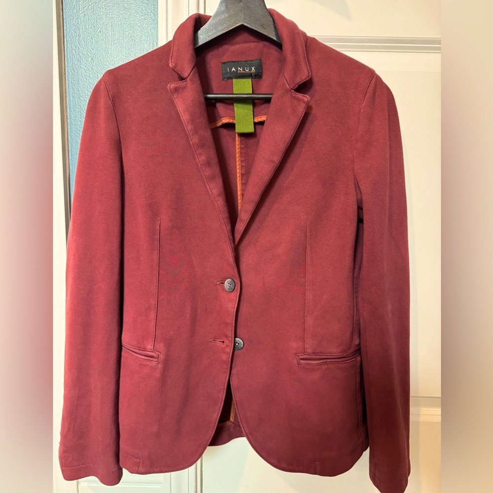 Ianux Women’s Maroon Knit Blazer